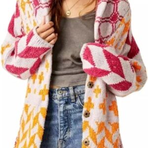 Colorful Geometric Patterned Women's Sweater